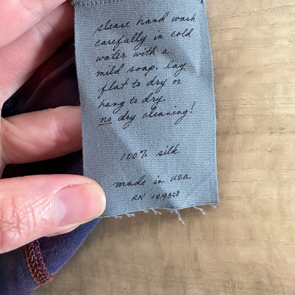 Raquel Allegra - Rainbow Tie Dye Raglan Blouse - Silk - 1/S - Picture 7 of 12